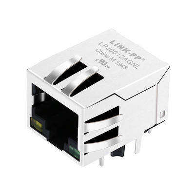 LPJ0012AGNL 10/100Base-T RJ45 सिंगल पोर्ट जैक LED के साथ