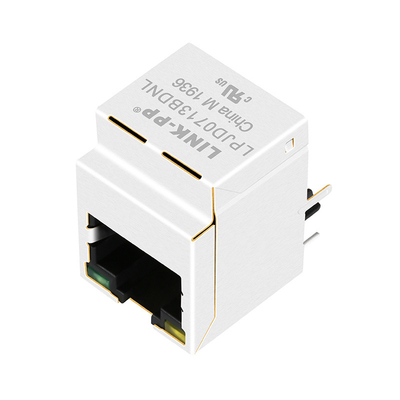 HFJV1-1G01-L12RL 1000 बेस-टी RJ45 वर्टिकल कनेक्टर पीला/हरा एलईडी LPJD0713BDNL