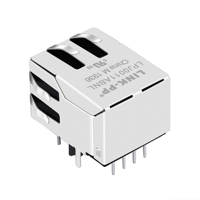 उच्च गति चुंबकीय Rj45 कनेक्टर मॉड्यूलर J00-0065NL एलईडी के साथ