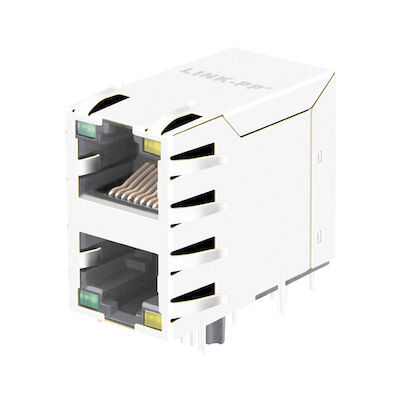 1-6368011-4 2x1 पोर्ट मॉड्यूलर RJ45 जैक कनेक्टर बिना मैग्नेटिक्स LPJE17200AENL