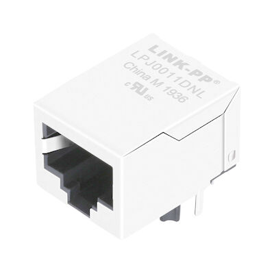 J00005NL राइट एंगल RJ45 कनेक्टर LPJ0011DNL एलईडी के बिना परिरक्षित