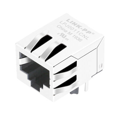 LPJ0011CNL आरजे 45 सिंगल पोर्ट, महिला जैक 10 / 100Mbps ईथरनेट क्रॉस 13F-64ND2NL