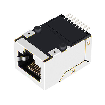 J0C-0005NLT सर्फेस माउंटिंग Rj45 कनेक्टर 1x1 10 / 100Base-TX मैग्नेटिक