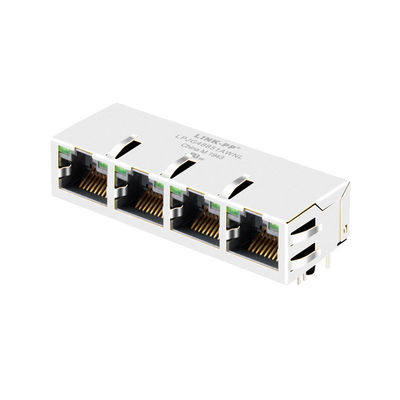 JG0-0026NL 100/1000 बेस-टी 1x4 पोर्ट औद्योगिक ईथरनेट कनेक्टर चुंबकीय RJ45 जैक