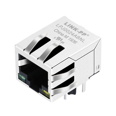 J0024D21BNL ग्रीन / येलो एलईडी 1x1 पोर्ट Rj45 8p8c मॉड्यूलर कनेक्टर