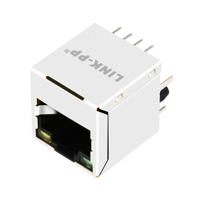 1000 बेस-टी 1X1 पोर्ट वर्टिकल मैग्नेटिक RJ45 जैक कनेक्टर V8BR-1AX1-GH
