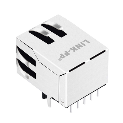 1x1 पोर्ट टैब नीचे 10/100 बेस-टी चुंबकीय RJ45 जैक बिना एलईडी JXR0-0001NLT