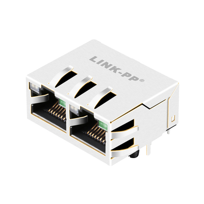 JTL-U1003NL 10G बेस-टी टैब अप शील्ड 1x2 पोर्ट Rj45 जैक विथ ग्रीन - येलो / ग्रीन एलईडी