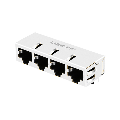 1x4 पोर्ट JT8-4000HL 10G बेस-टी RJ45 चुंबकीय जैक 13P8C बिना एलईडी के