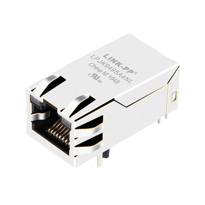 G27-122T-141B सिंगल पोर्ट 10G बेस-टी मैग्नेटिक Rj45 जैक टैब GY / GY LED के साथ