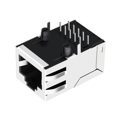 SI-80008-F सिंगल पोर्ट 100 बेस-टी Rj45 मैग्नेटिक जैक 8p8c टैब बिना एलईडी के