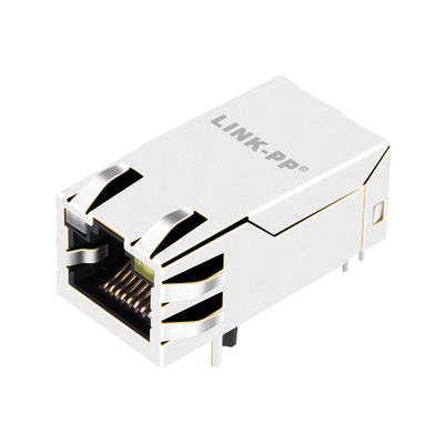 1-1840728-3 1G41 Gigabit Rj45 Magjack 1X1 पोर्ट होल टैब के माध्यम से GO/Y LED के साथ