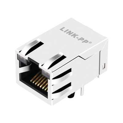 08B0-1B1T-06-F 100 BASE-T चुंबकीय RJ45 जैक 1X1 पोर्ट टैब अप GO/GO LED