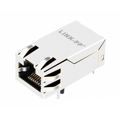 JK0-8001NL सिंगल पोर्ट HD BASE-T RJ45 मैग्नेटिक जैक 4PAIR POE 30W टैब अप नो लेड