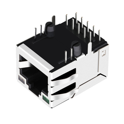 J0G-0210NL 1X1 पोर्ट 1000BASE-T साइड एंट्री RJ45 मैगजैक टैब अप 12PIN G/OG एलईडी