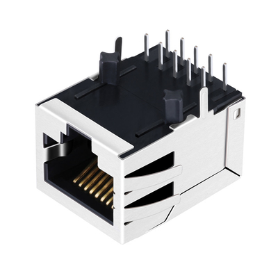 E6688-2C0222-L 1X1 पोर्ट टैब डाउन CAT3 RJ45 जैक 8P8C साइड एंट्री नो एल ई डी
