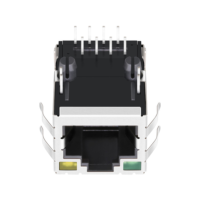 JXD1-9008NLT टैब अप सिंगल पोर्ट 100 BASE-T मैग्नेटिक RJ45 कनेक्टर 8P8C G/Y LED के साथ