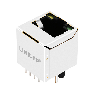 JXD2-0Z15NL 1000BASE-T सिंगल पोर्ट वर्टिकल RJ45 मैगजैक येलो / ग्रीन एलईडी