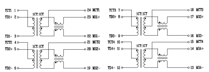 जीएसटी 5009 एलएफ 1000 आधार - टी मैग्नेटिक्स मॉड्यूल आईईईई 802.3ab 1000 बेस-टी के लिए मानक